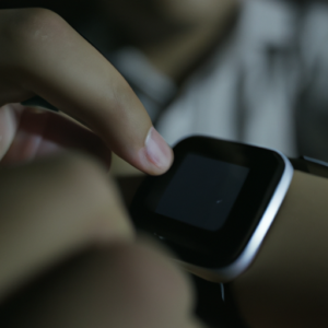 a person wearing a smart watch connecting with friends